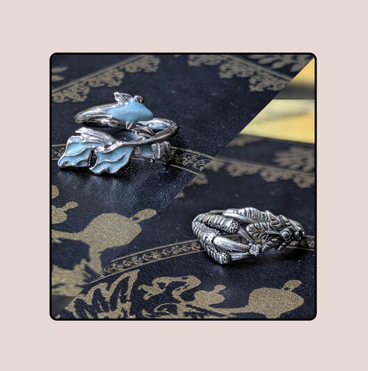Rafayel & Sylus rings (Love and Deepspace inspired)