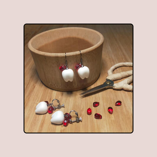 Heart Series (Teeth Earrings)
